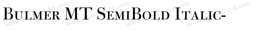 Bulmer MT SemiBold Italic字体转换